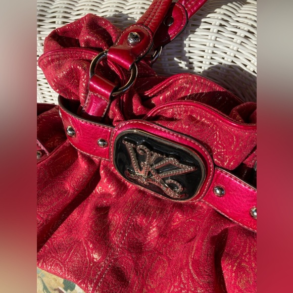 Kathy Van Zeeland shoulder bag. New w/o tags. Never used. Pink/Silver/Black/Gold - Picture 5 of 16